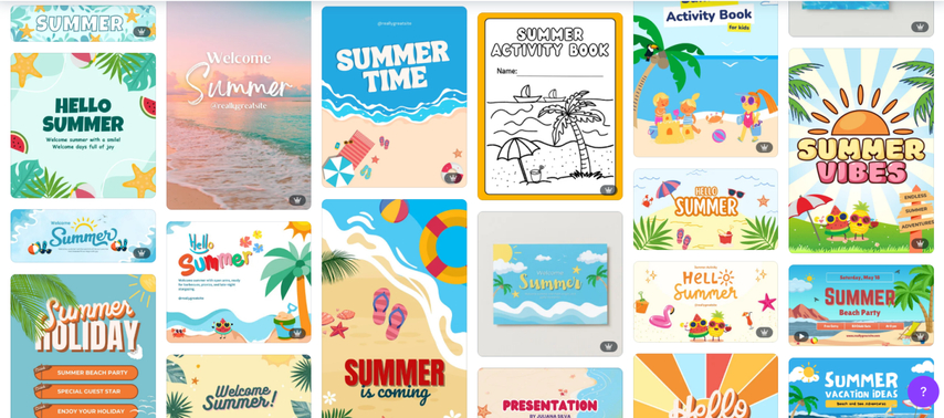 different bright summer party invitation designs