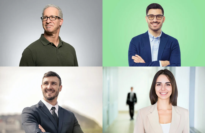 take headshot with clean background
