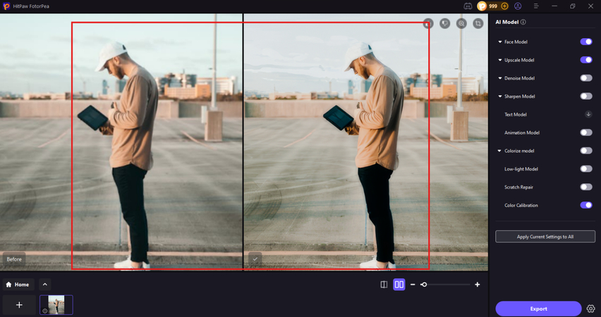 画像の色を修正するためのカラーキャリブレーションのオン
