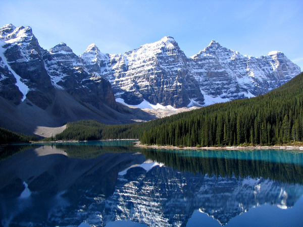 scenic lakes and mountains in banff