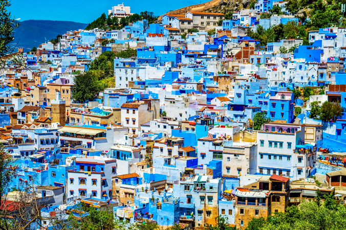 blue cityscapes of chefchaouen