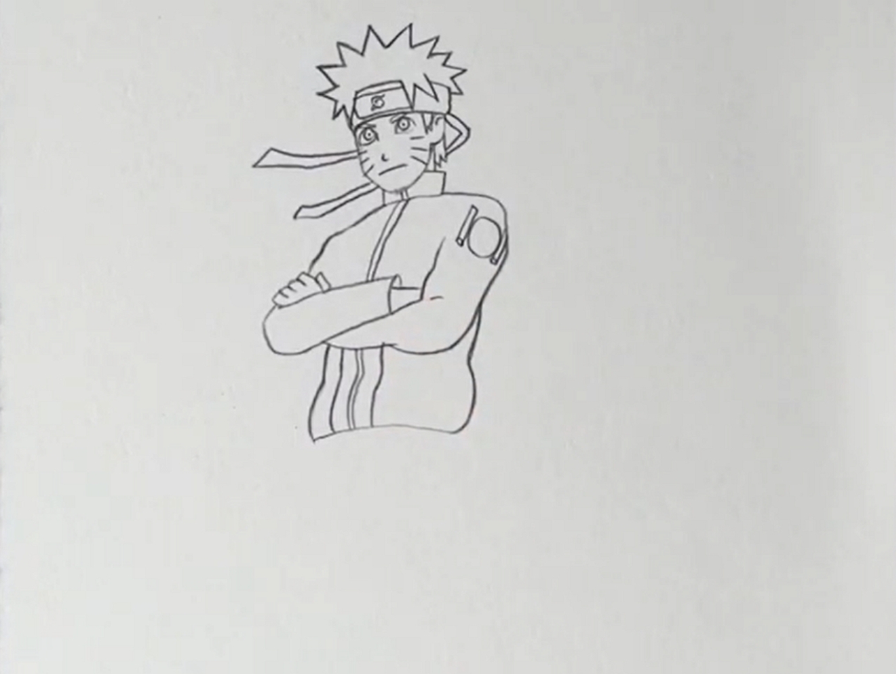 naruto jacket and hands draking