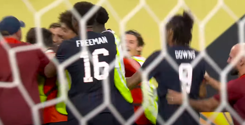 USA winning quarterfinal against Costa Rica