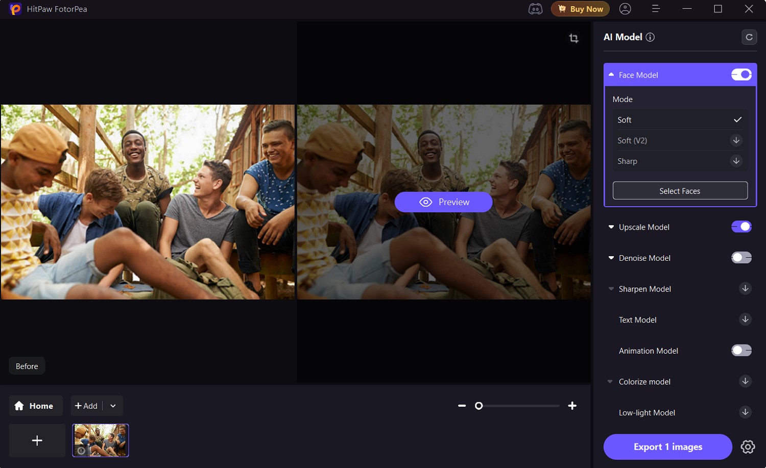 apply ai models improve image quality