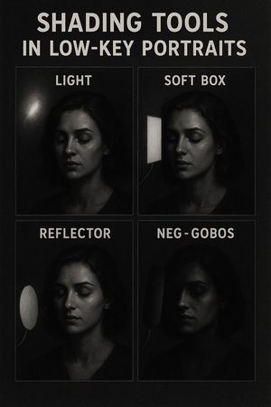 low key portrait lighting shading tools
