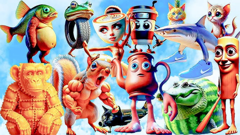 brainrot italian other meme characters