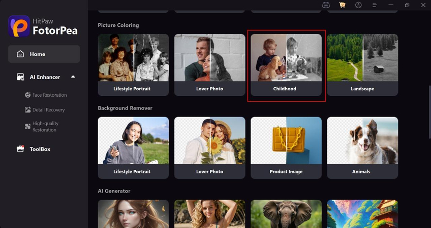 choose ai model for enhancing old childhood pictures