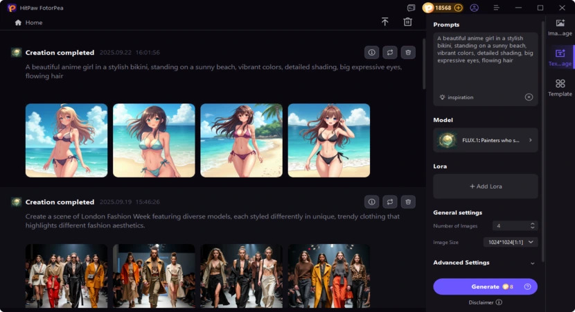 generate anime bikini