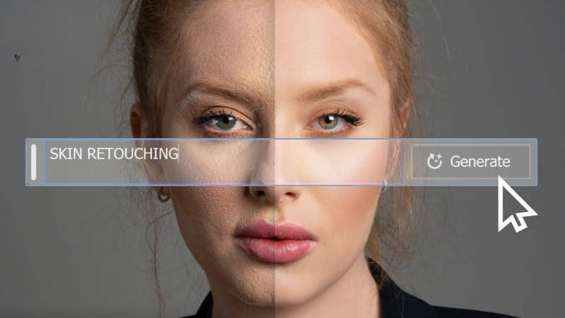 ai skin retouching portrait example