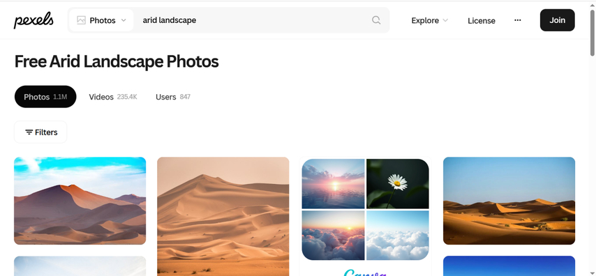arid landscape ai pexels