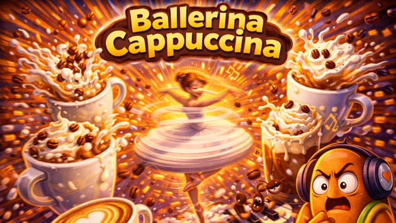 ballerina cappuccina meme spinning ballerina coffee