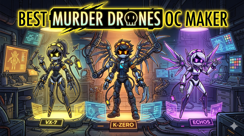 murder drones oc maker guide cover photo