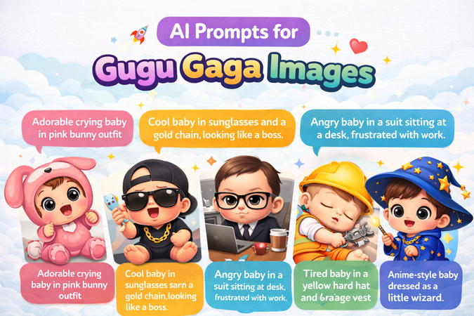 best prompts that you can copy and paste for gugu gaga images