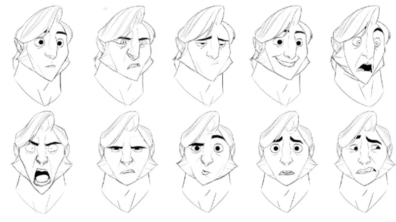 concept art character sheet expressions