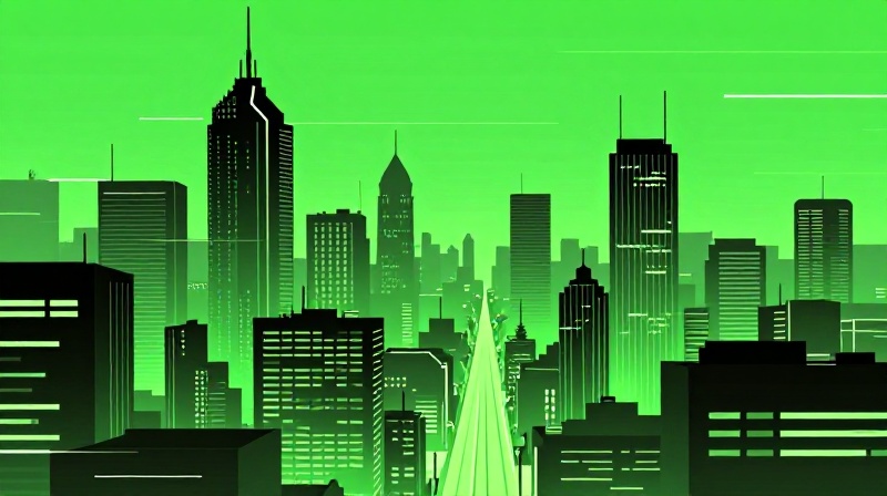 
cyberpunk stadt in farbe