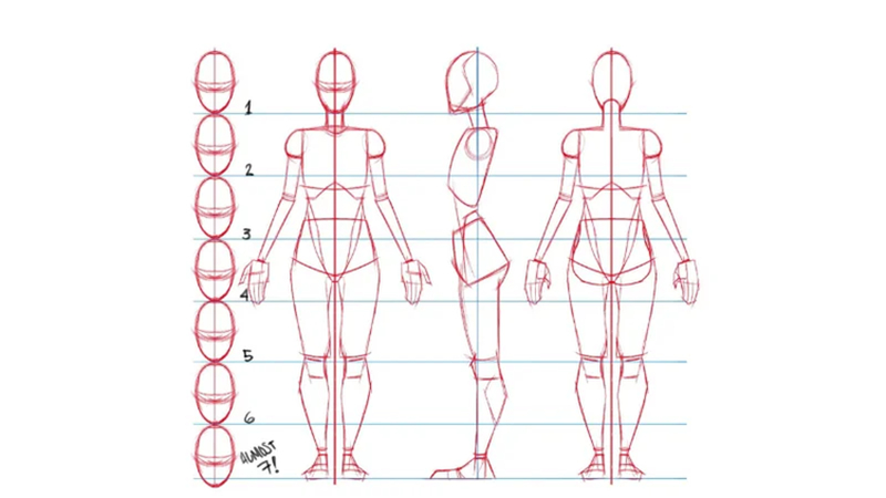 character concept art sheet template