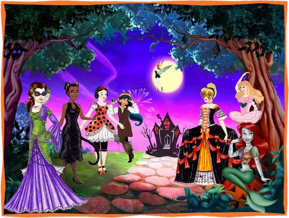 disney princess halloween wallpaper