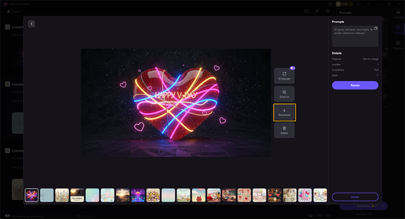 download generated valentines wallpaper