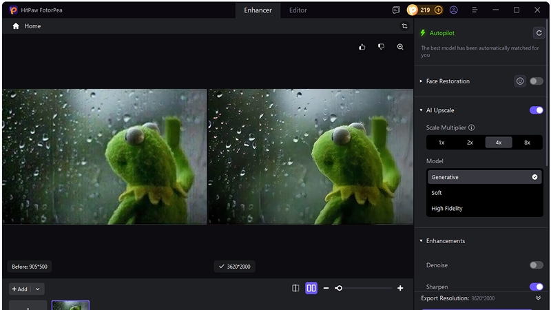 enhance sad kermit