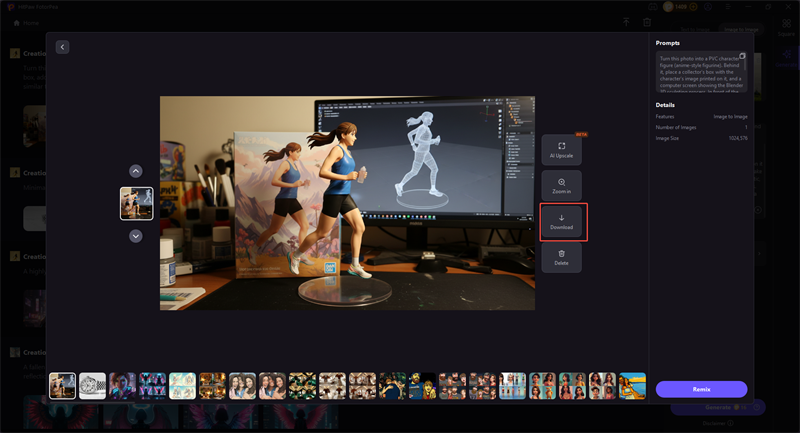 export running nano banana images