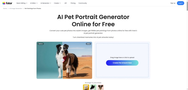 fotor ai dog generator
