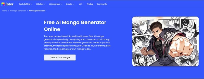 fotor ai manga generator