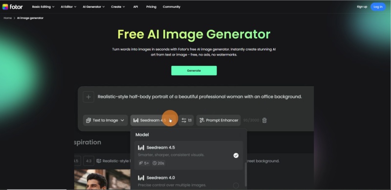 fotor ai image generator online