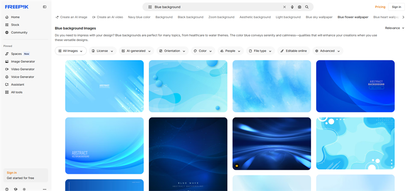 freepik blue wallpaper