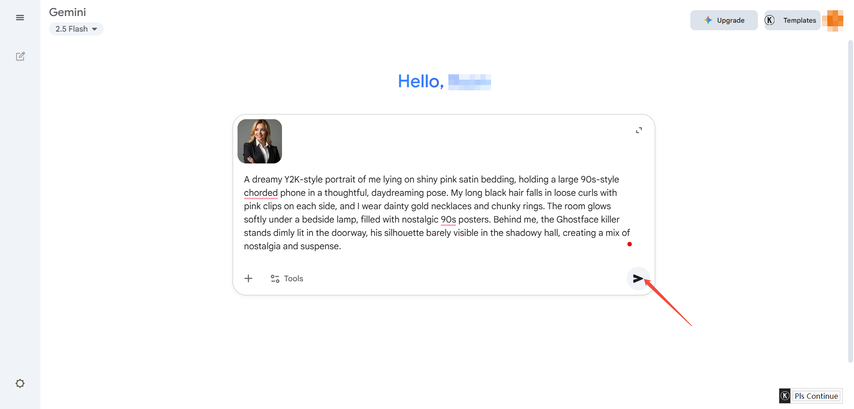 type ghostface ai prompt in gemini