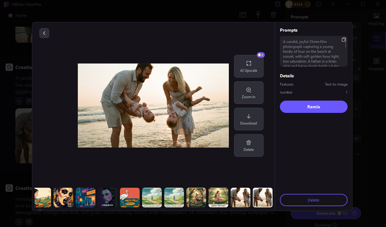 generate realistic ai photo with fotorpea