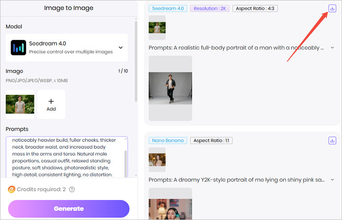 generated ai fat effect photo