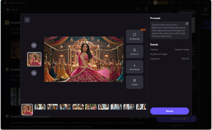 hitpaw fotorpea ai navratri photo