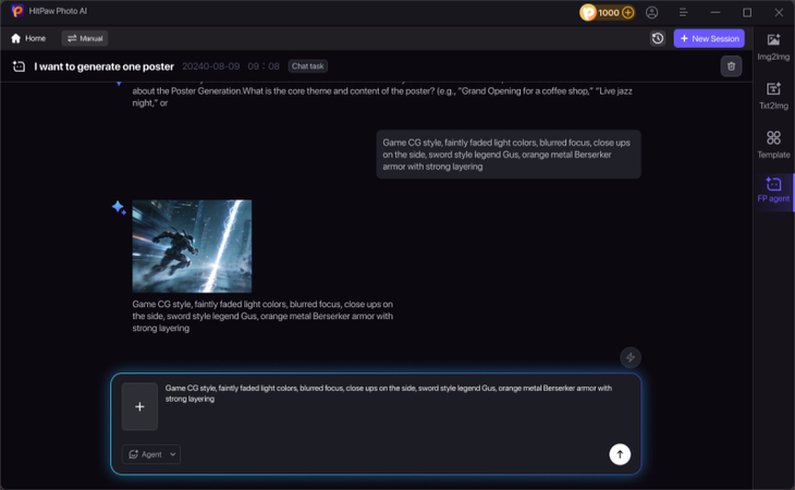 hitpaw fotorpea for ai agent chat to image