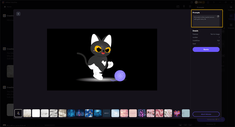 hitpaw fotorpea generating white wallpaper