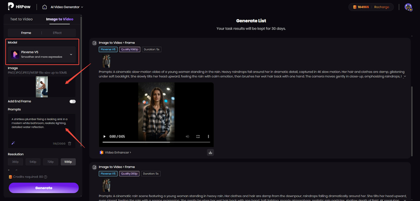upload image and select ai model