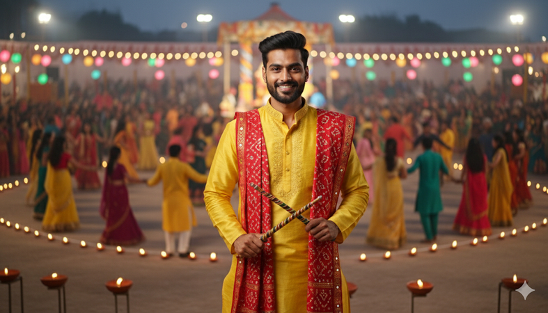 kurta-pajama navratri ai photo