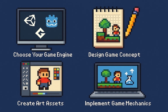 2D 픽셀 게임의 쉬운 운영