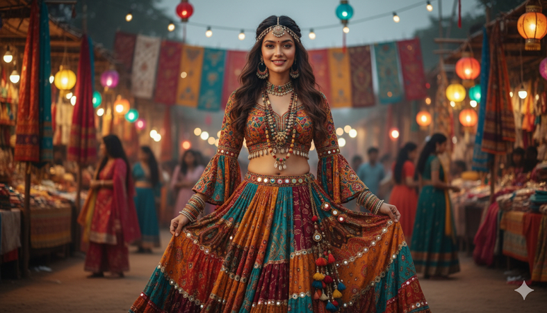 navratri ai photo bohemian