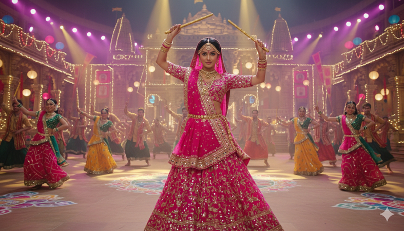 navratri ai photo bollywood style