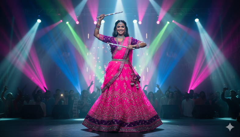 navratri ai photo prompt garba dancer