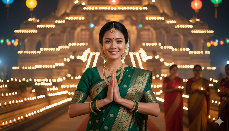 navratri ai photo prompt saree