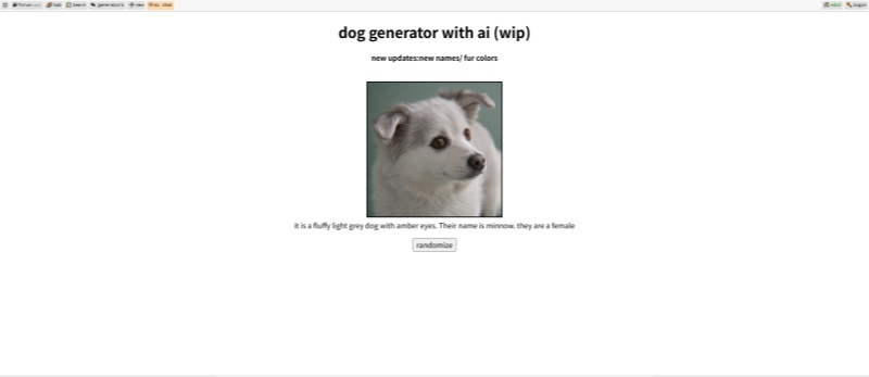 perchance ai dog generator