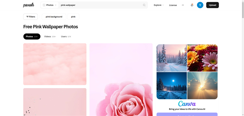 pexels pink wallpaper