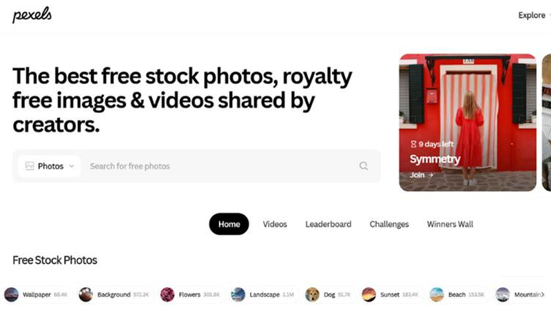 pexels modern platform for stock photos and videos