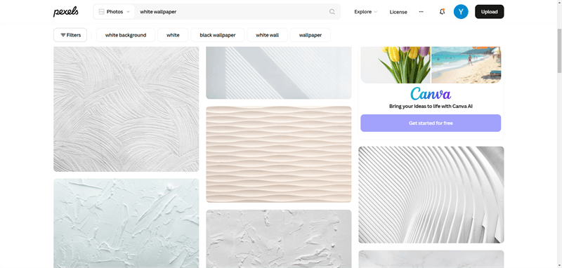 pexels white wallpaper