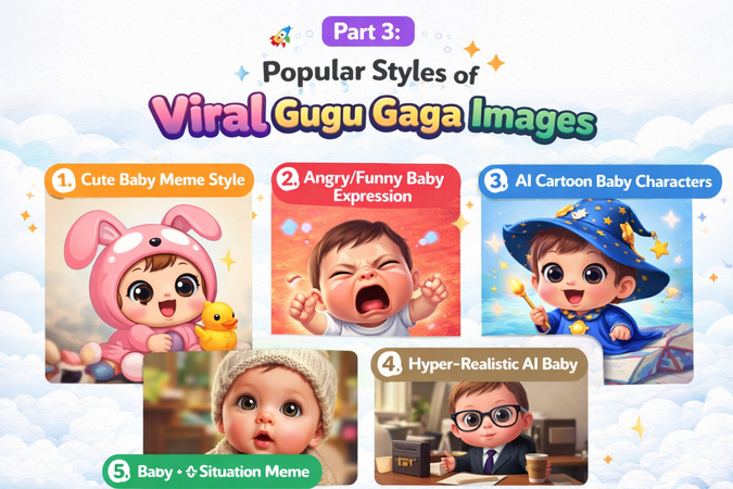 different style of viral gugu gaga image
