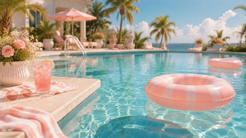 Preppy Poolside Summer Wallpapers