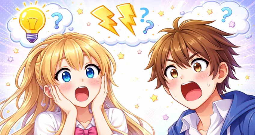 shocked anime face close up anime character