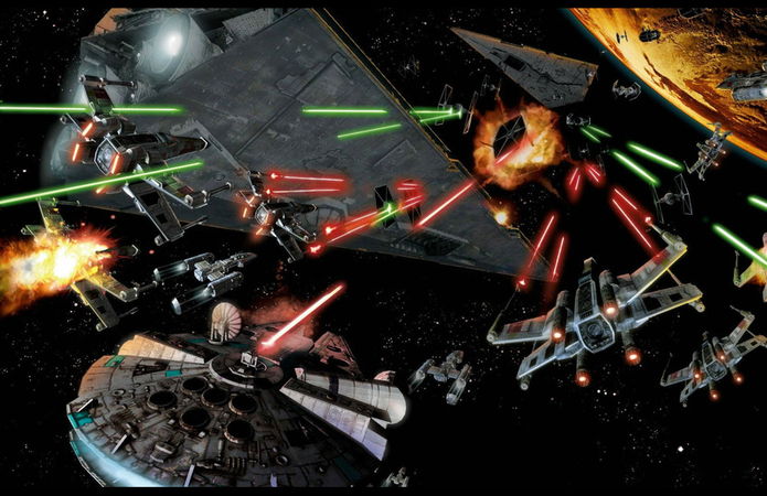 star wars space battle wallpapers