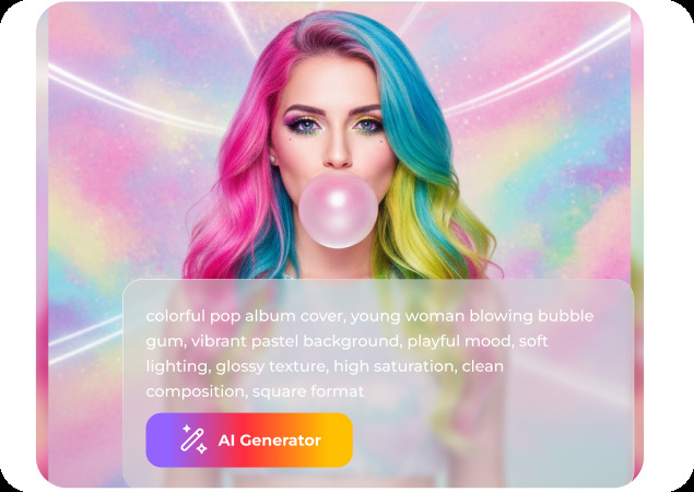 text to ai album cover